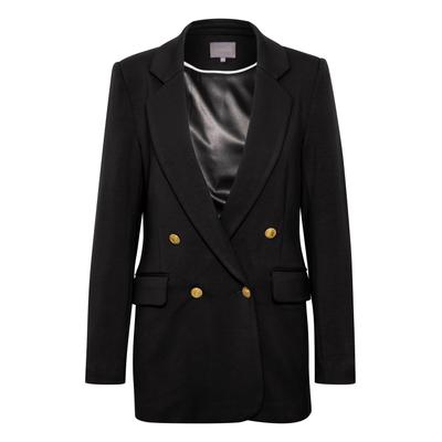Blusenblazer CULTURE "Damen Blazer CUEVA", Damen, Gr. 40, schwarz, Obermaterial: 68% Viskose CV. 26% Polyester PES. 6% Elasthan EL., Blazer Blusenblazer