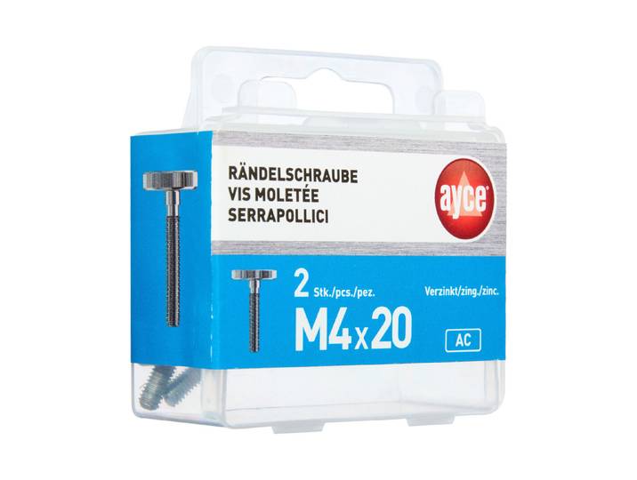 Ayce Rändelschraube M4 × 20 mm