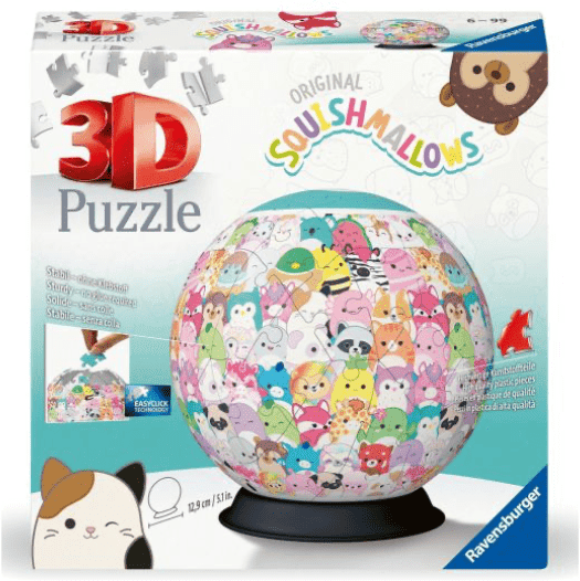 Ravensburger Squishmallows 3D Puzzle Ball, 73 Piece Jigsaw Puzzle for Adults and Kids