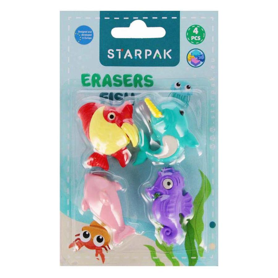 Starpak 3D-Puzzle-Radierer 4 Teile Fisch (47610900)