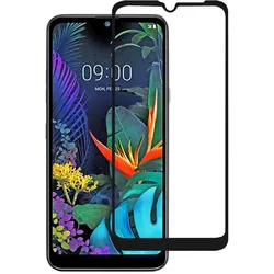 Screenguard LG K50 Full Screen Panzerglas Schutzfolie 2.5D 9H (LG K50), Smartphone Schutzfolie, Schwarz