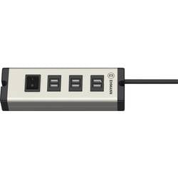 Ehmann USB Multilader 6-Port 6,3 A USB Ladestation 6x USB-A USB PD Aluminium, Schwarz Innenbereich 0601x09032033