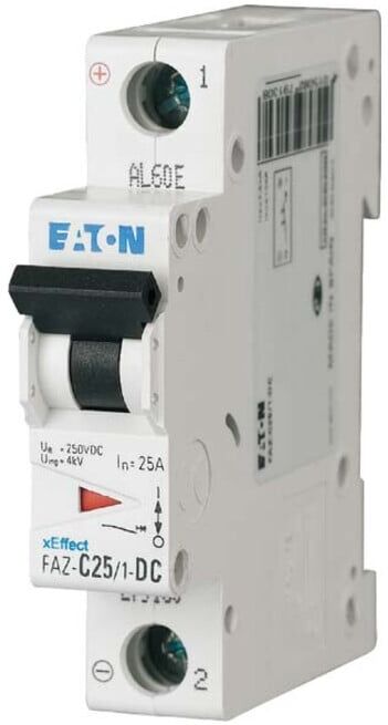 Eaton Disjoncteur C 6A DC, 1p FAZ-C6/1-DC (279125)