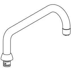 KWC Auslauf STAR Wand Schwenk A300, oben, chromeline 108513