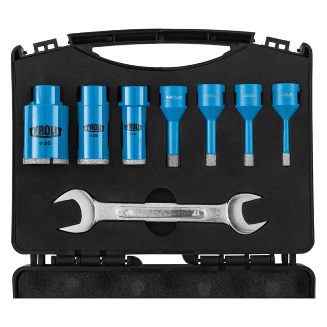 Tyrolit Fliesenbohrset DDT 8-teilig Ø 6, 8, 10, 12, 20, 25, 35 mm Schaft M14 (34294535)