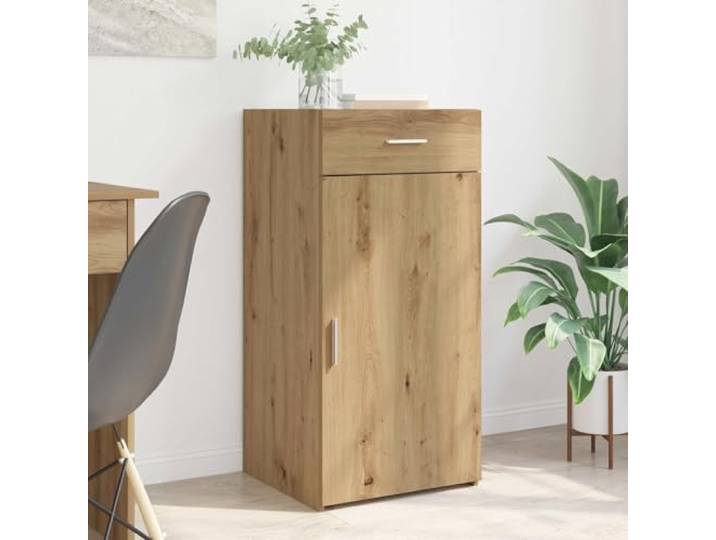 RJPLMFV Anrichte Eiche Handarbeit 45 x 42,5 x 93 cm Solides technisches Holz, bündige Türen, geräumige Aufbewahrung, für Wohnzimmer und Büro