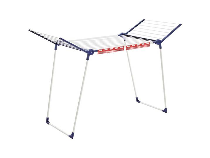 Leifheit Standtrockner Pegasus 180 Solid, Blau, Weiß, Metall, 157x66x87 cm, klappbar, Haushalt & Reinigung, Wäschepflege, Wäscheständer