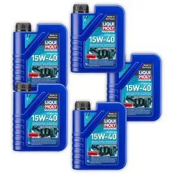 5x Motoröl LIQUI MOLY 25089 Marine 4T Motor Oil 15W-40 New Generation 1 Liter Boot