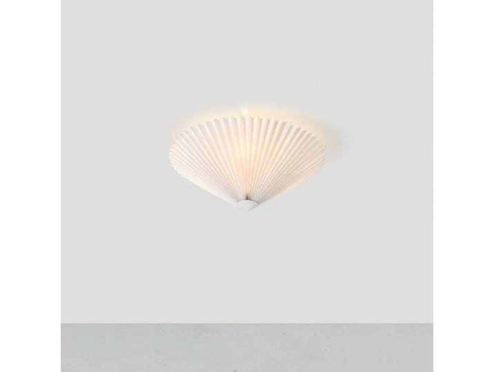 Plafonnier Plisado Ø 43cm Blanc/Blanc Polyester PVC E14