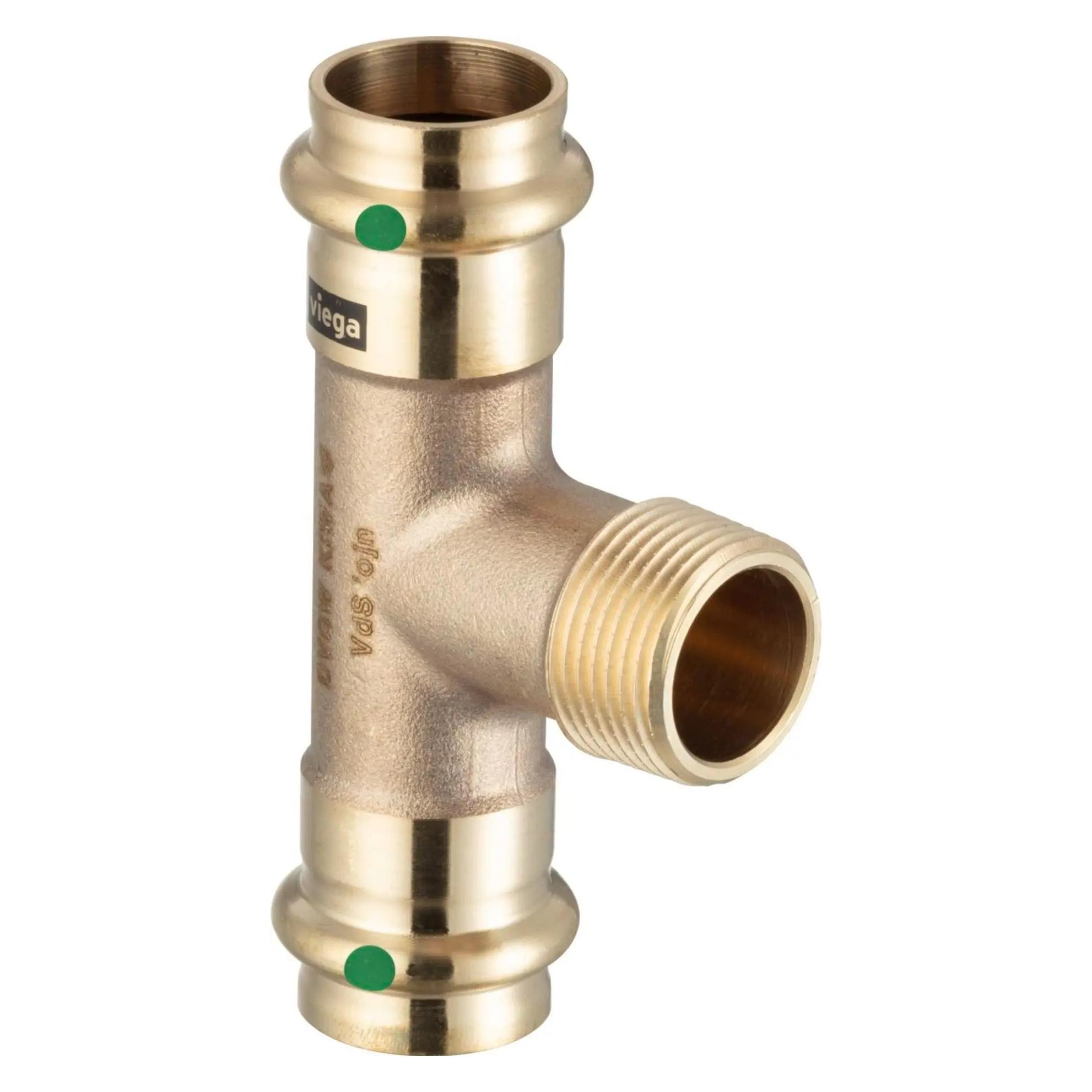 Viega Profipress Sanpress-T-Stück, d1 42, R 3/4, d2 42 Rotguss oder Siliziumbronze Modell 2217.1 (Pressverbindung) (273231)
