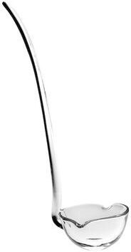 "Majestic Gifts European High Quality Mouth Blown Glass Punch Ladle- 14"" Long- Made in Europe"