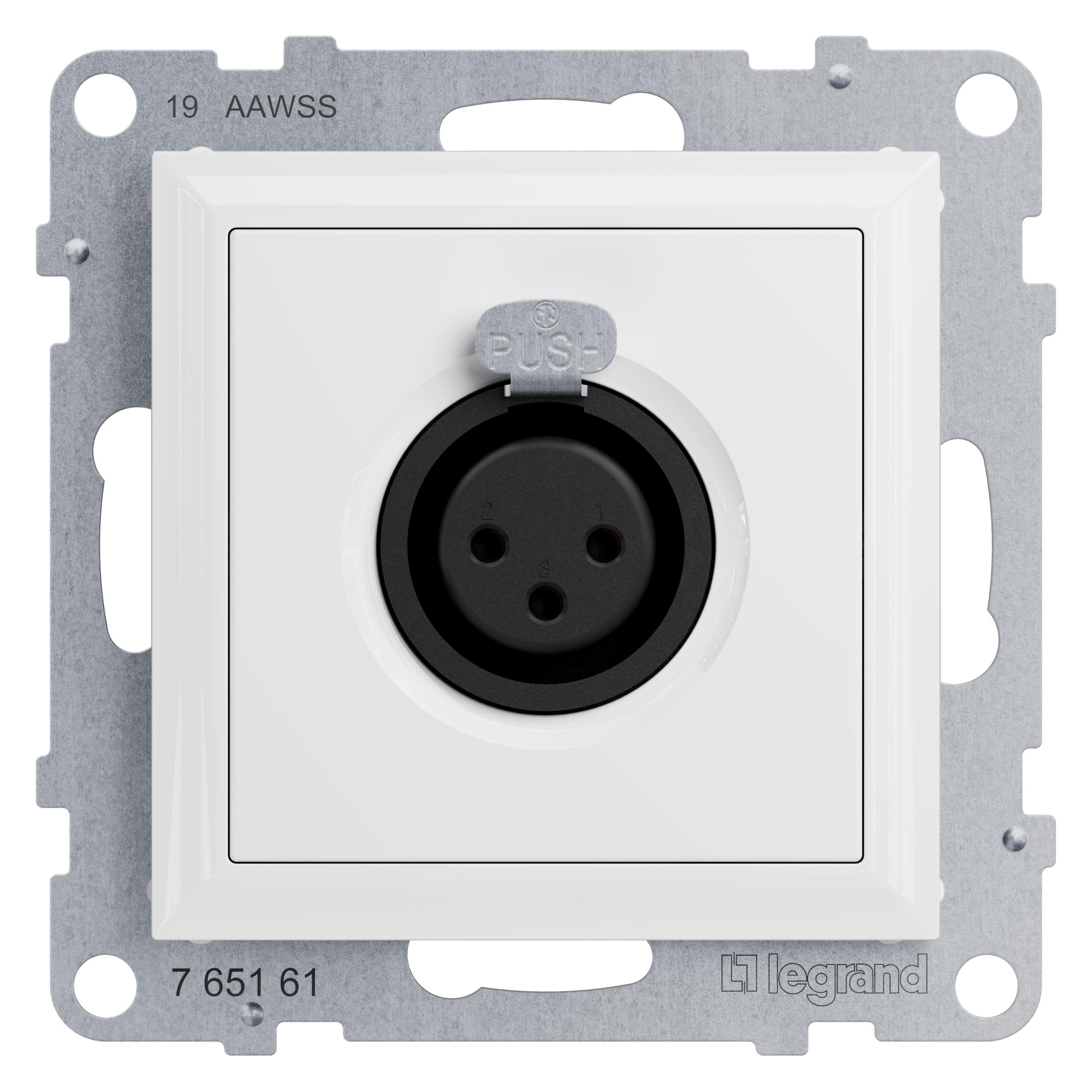 Legrand SEANO XLR-Dose 3-polig weiblich, Einsatz inklusive Abdeckung (765161)
