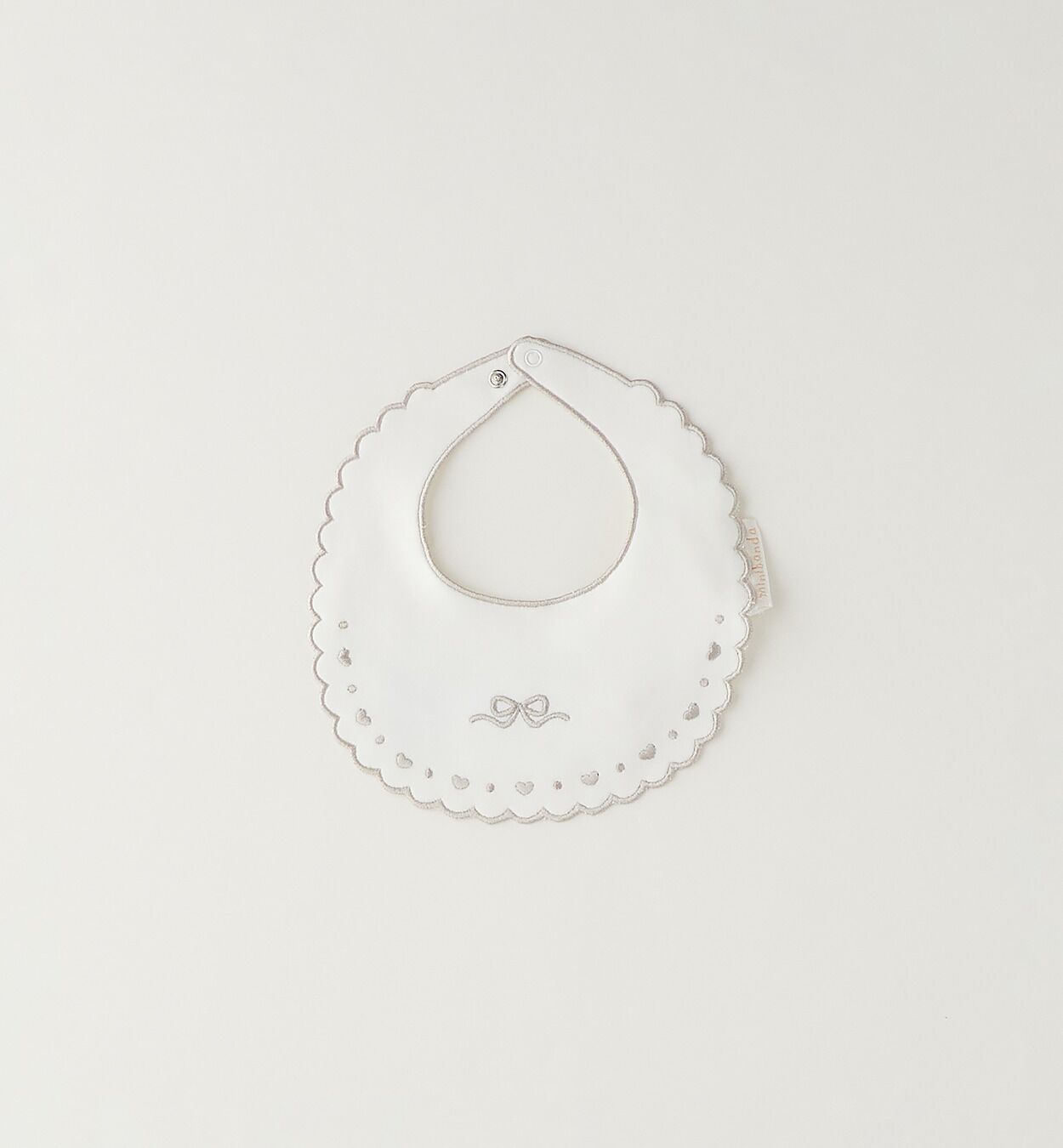 Lätzchen MINIBANDA "BABY GIRL ACCESSORIES", Baby, cream, 100% Baumwolle, Lätzchen