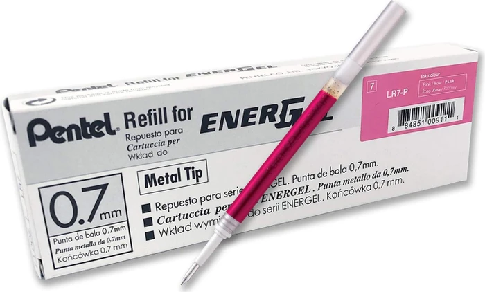 Pentel 12 EnerGel LR7 Gelschreiberminen pink