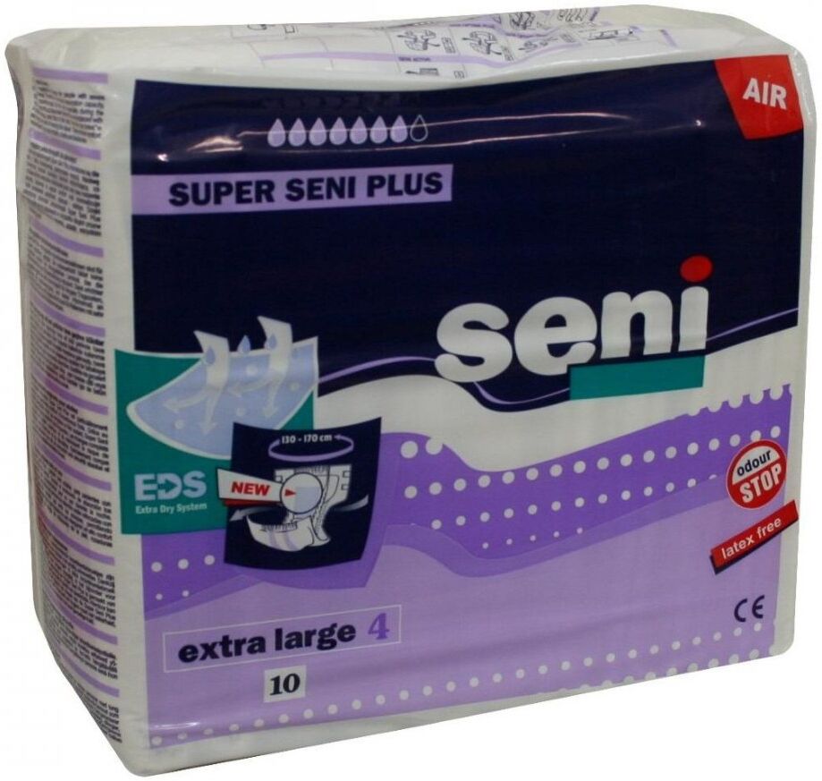 Super Seni Größe 4 extra large plus Windeln Nacht Er.