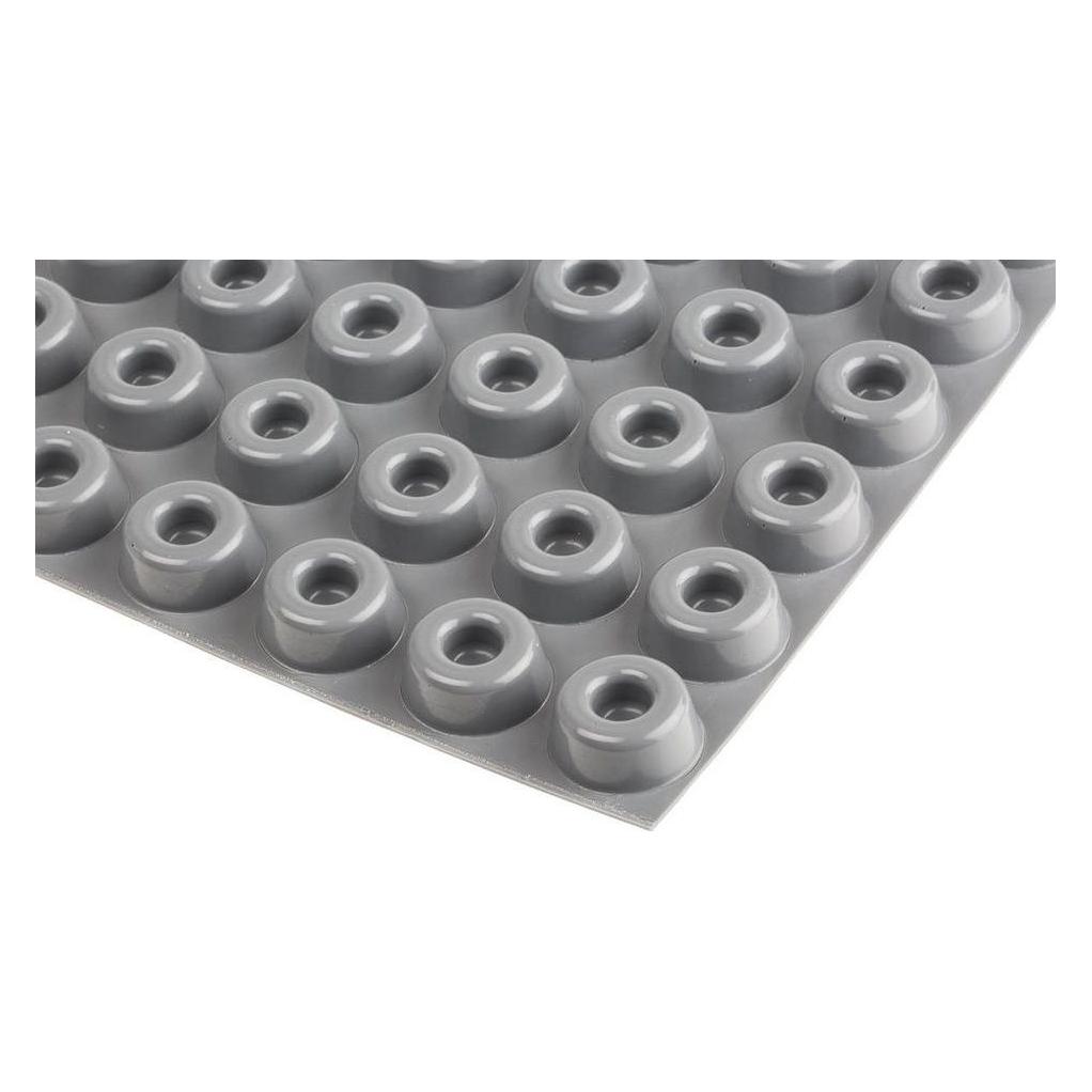 RS PRO Grey stick on, 10.2mm H x 22.3mm Dia (1735976)