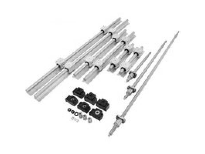 VEVOR Miniature Rail Linéaire Guide SBR20, Rail Linéaire+3 Vis à Billes RM1605-350/650/1050 mm, Rails Linéaires SBR20 Kit pour le Routeur CNC/Rectifieuse CNC/l'Impression de Machines Industrielles