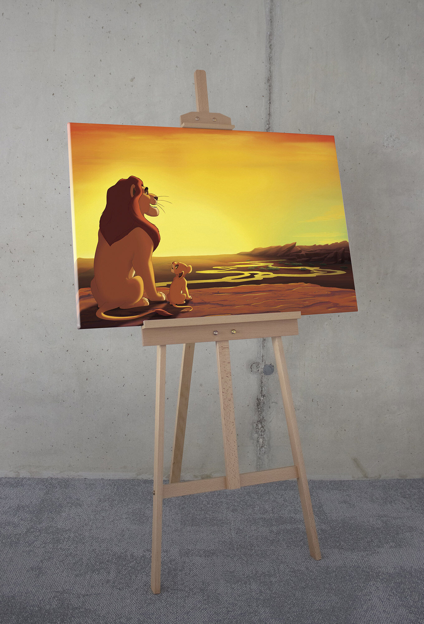 Leinwandbild KOMAR "Disney The Lion King Your Kingdom", gelb (farbe bild(er): gelb), Disney, 1 Stk., Vlies, Bilder, Leinwandbild, 90 x 60 cm (Breite x Höhe) - Kinderzimmer, Dekoration farbe bild(er): gelb Disney, 1 Stk.
