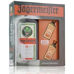 Jägermeister Kräuterlikör 35% Vol. 0,7l in Geschenkbox mit 2x Orange Miniaturen