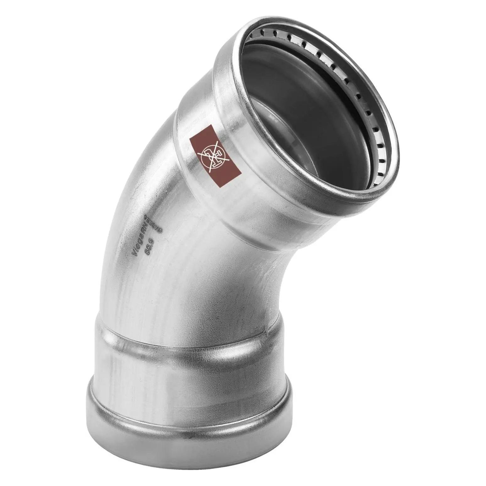 Viega XL-Bogen 45Grad Temponox I/I mit SC Pressanschlüsse 88,9mm (Pressverbindung) (809935)