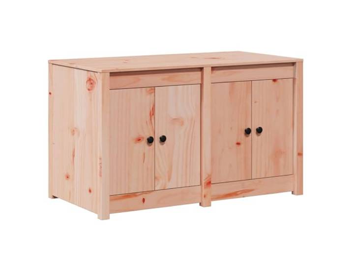 KUPTYERFG Küchenschrank 106x55x64 cm Braun Eichen-Optik Beistellschrank Vielseitiges Stauraummöbel aus Kiefernholz für Küche und Esszimmer mit vier eleganten Türen für geordnete Vorräte.