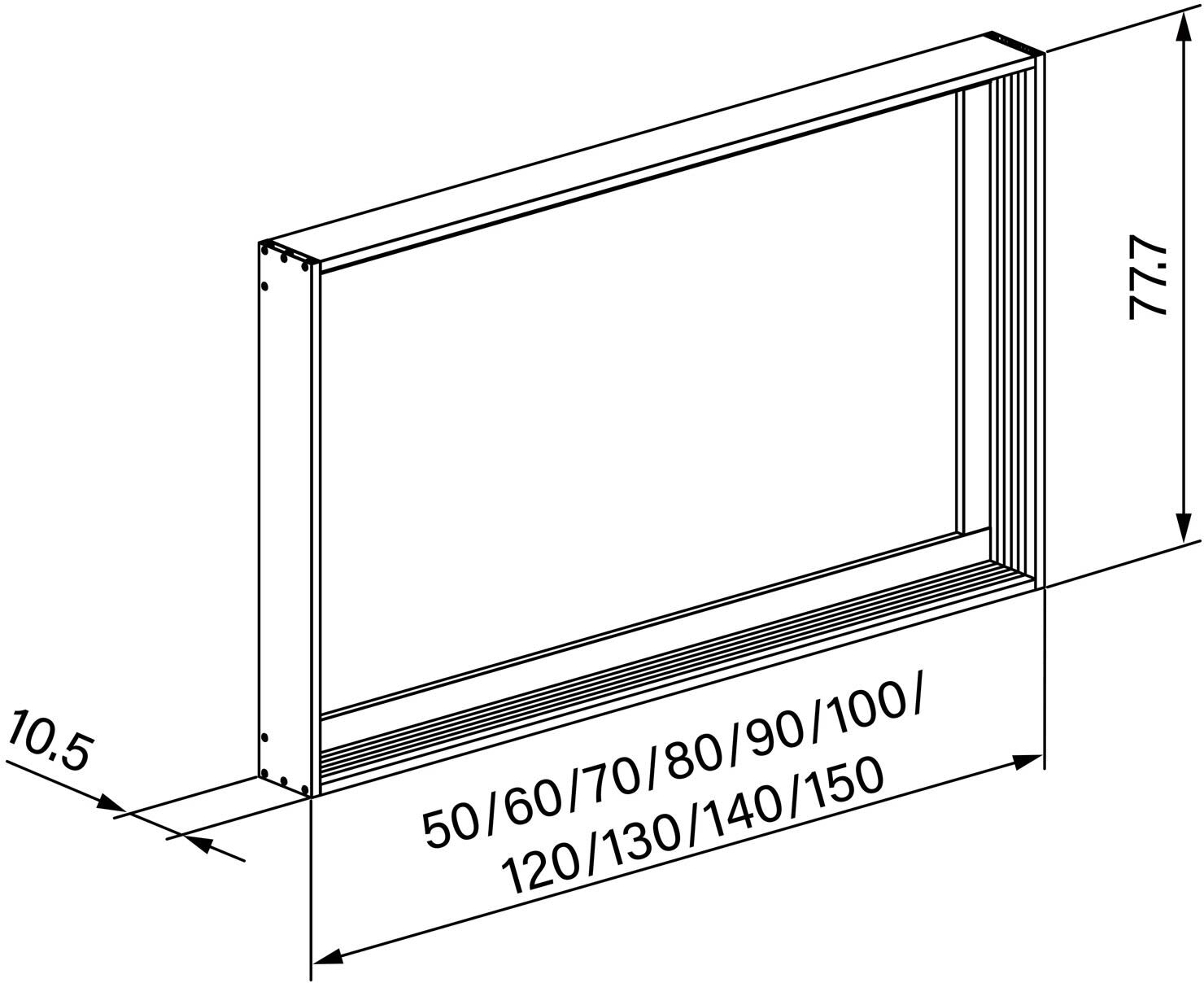 Schneider Einbaurahmen Universal E742 60, 63 x 77,7 cm