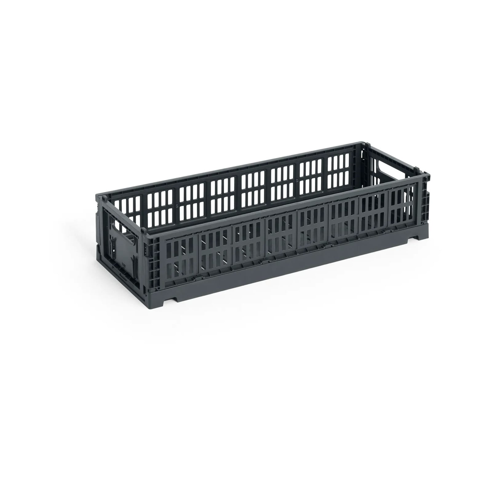 HAY Colour Crate Mini Oblong Charcoal 13 x 34,5 cm