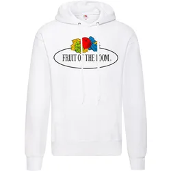 Fruit of the Loom Fruit of the Loom Kapuzenpullover mit großem Vintage-Logo, weiß - Vintage-Logo groß, 2XL
