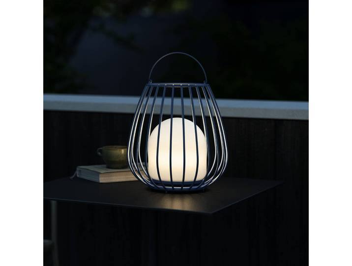 Nordlux LED-Tischleuchte Jim To-Go, Außenbereich, blau dimmbar, blau, Metall, Modern