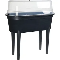 Anzuchttisch mit Lüftungsschieber, schwarz, 77 x 38 x 84 cm: optimale Keimung & Wachstum, wetterfest & belüftet, ideal für Gemüse, Kräuter & Blumen