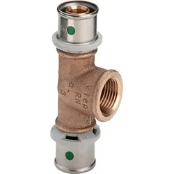 Rotguss-T-Stück SANFIX-P 2117, 566555 32x3/4x32mm, aus Rotguss, mit IG