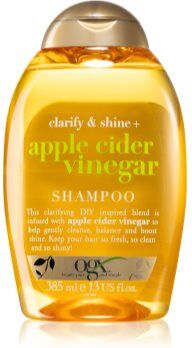 OGX Apple Cider Vinegar champô de limpeza para cabelo brilhante e macio 385 ml. Apple Cider Vinegar