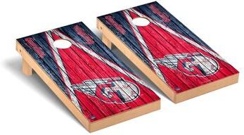 Skip's Garage Cleveland Guardians MLB Triangle Cornhole Board Set