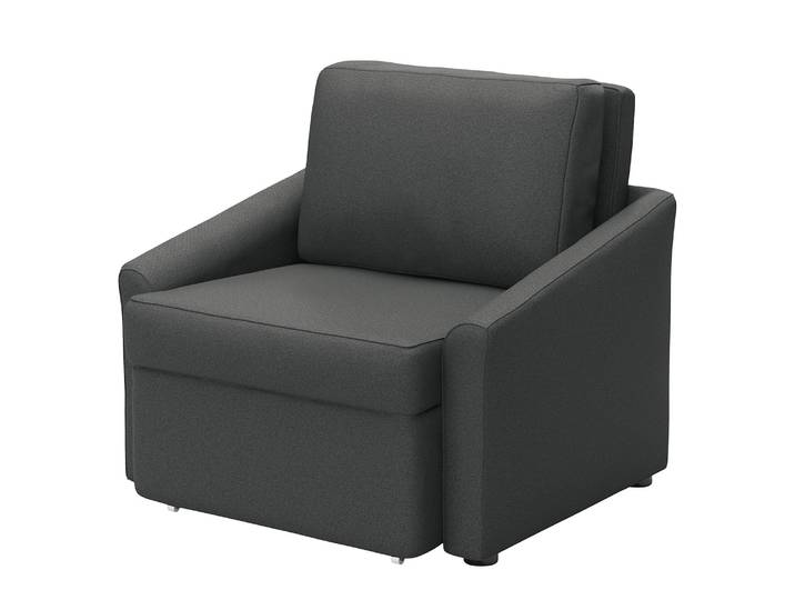 Canapé convertible boxspring Befasy Noir/Anthracite Tissu Bona 108 x 86 x 96cm