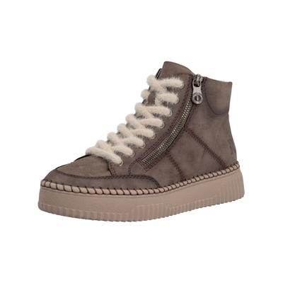 Sneaker RIEKER "Rieker Sneaker Lederimitat", Damen, Gr. 36, braun, Lederimitat, Schuhe Sneaker