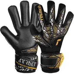 REUSCH Torwarthandschuhe Attrakt Silver NC Finger Support, Größe 8 in Schwarz Schwarz