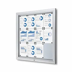 SHOWDOWN Displays Schaukasten Outdoor 12xA4 silber