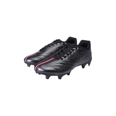 Sneaker UMBRO "Umbro Tocco VI Team FG", Herren, Gr. 41, schwarz (schwarz, schwarz, lava pink), Lederimitat, Schuhe Sneaker