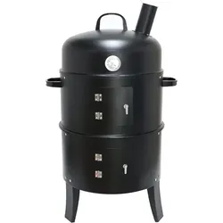 HIGHFELD BBQ Smoker rund mit Grill und Ofen