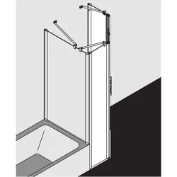 Kermi Pega Fünfeck-Duschkabine PEF4309020VAK 90x90x200cm, silber hochglanz, ESG klar