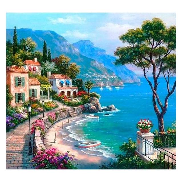 Norimpex 5D-Diamantmosaik - Bucht am Meer 40x30cm (53158175)