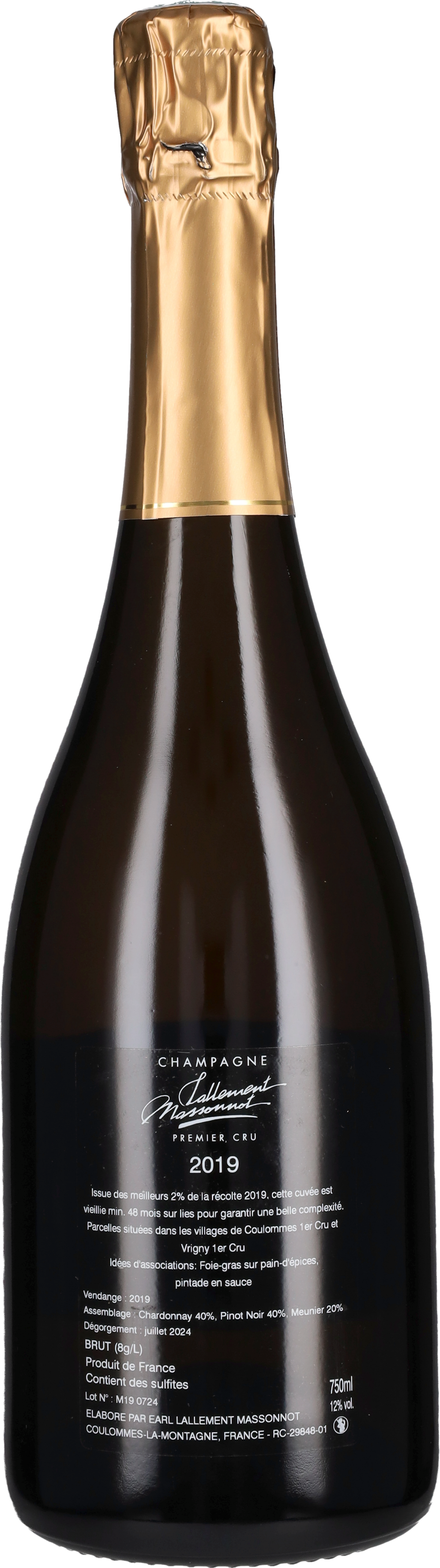 Champagne Brut Premier Cru Lallement Massonnot 2019