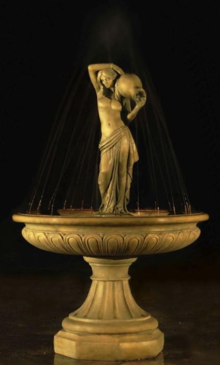 Casa Padrino Barock Springbrunnen Ø 150 x H. 235 cm - Schloss Hotel Restaurant Garten Deko Brunnen