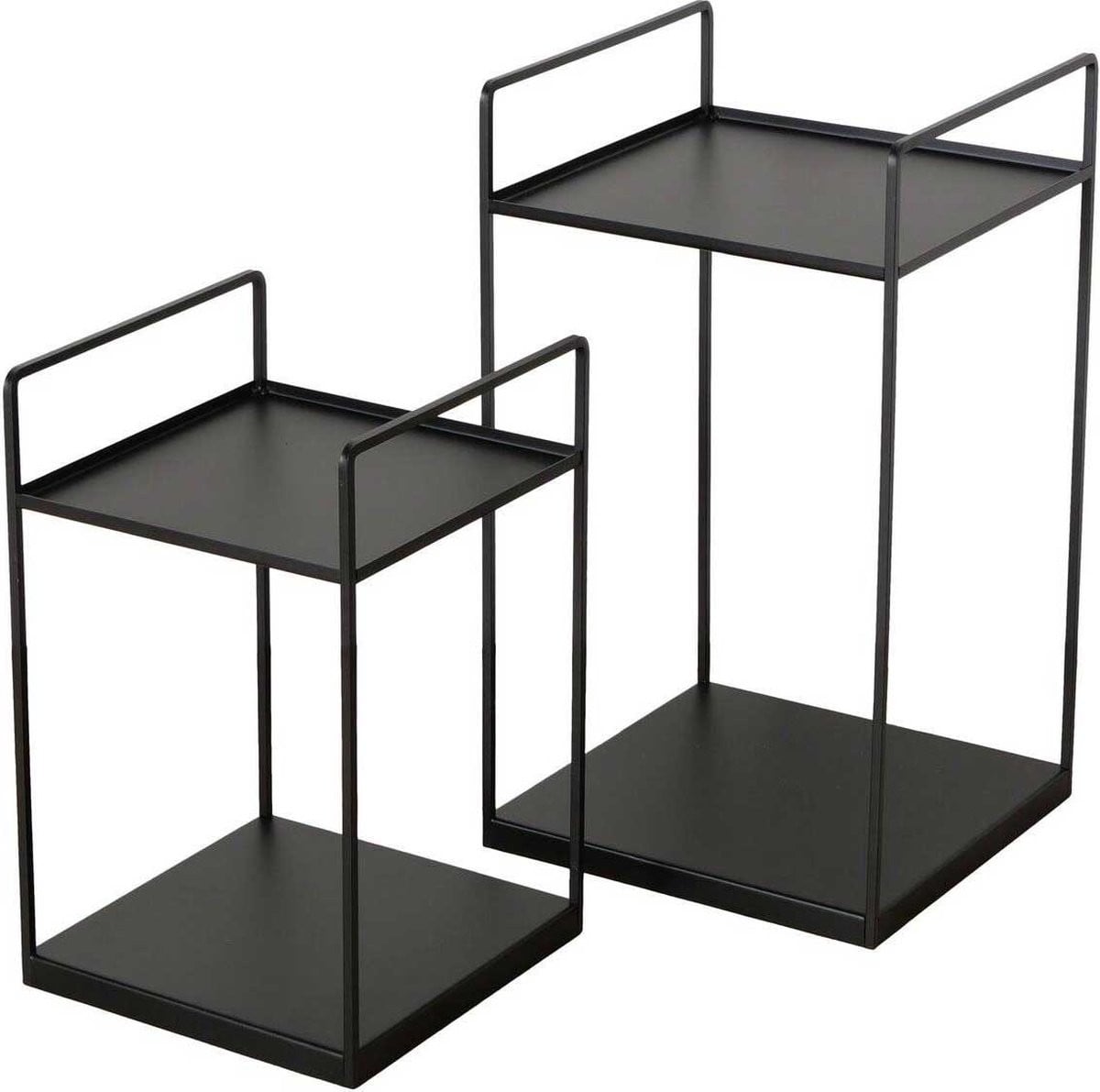 Boltze Home Set van 2 Zwarte Loft Salontafels