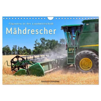 Giganten in der Landwirtschaft - Mähdrescher (Wandkalender 2027 DIN A4 quer), CALVENDO Monatskalender