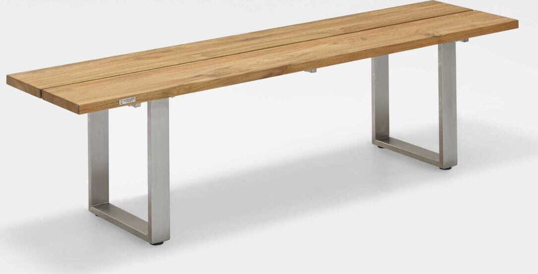 Niehoff - Gartenbank Nemo - Teak Teak gebürstet 180 x 40 cm Aluminium Anthrazit
