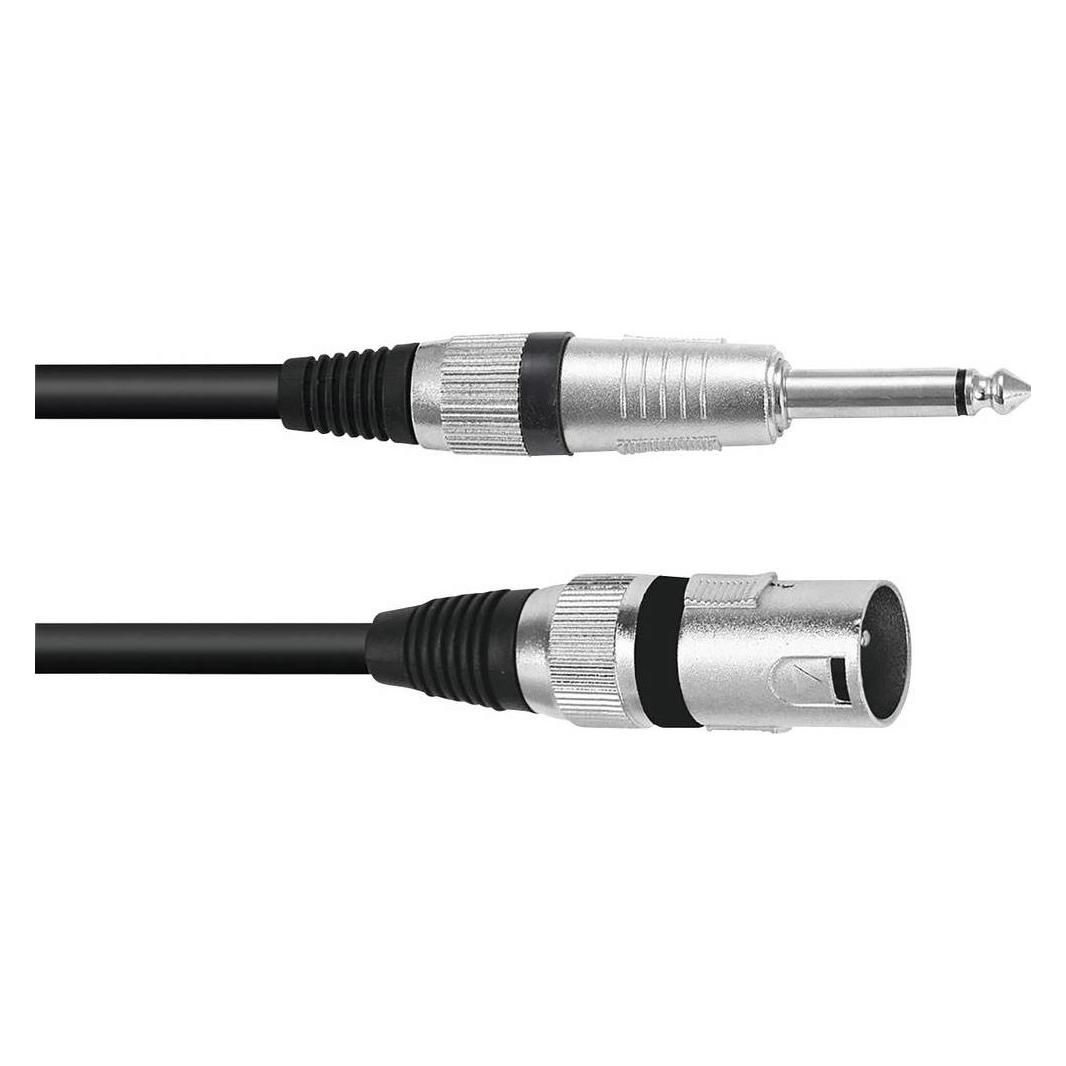 Omnitronic Adapterkabel XLR(M)/Klinke mono 5m sw (5 m, XLR Kabel) (3022519C)