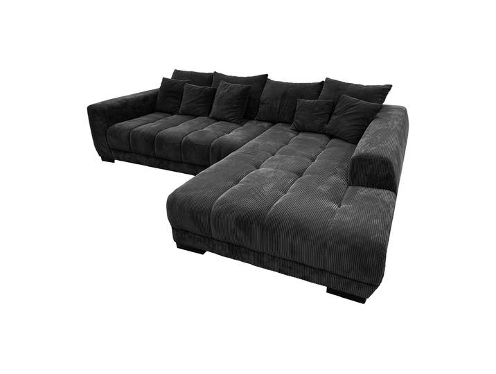 Ecksofa Cord grau 300 x 215 cm - OT rechts - ARTEMIS