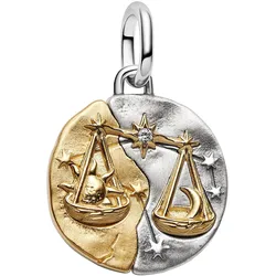 Pandora 764983C01 Medaillon-Charm Anhänger Zweifarbig Sternzeichen Waage