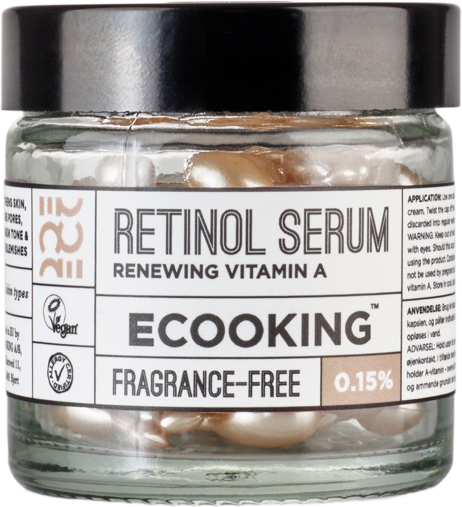 ECOOKING Retinol Serum 0,15% Fragrance-Free 60 stk